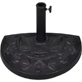 vidaXL Pied de parasol semi-circulaire Pied de parasol