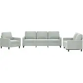 vidaXL Ensemble de canapés 3 pièces avec coussins gris clair velours