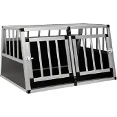 vidaXL Caisse de transport pour chiens avec double porte 89 x 69 x 50 cm