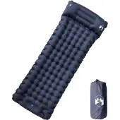 vidaXL Matelas de camping autogonflant avec oreiller 1 personne gris