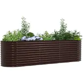 vidaXL Lit surélevé Marron 320 x 80 x 81 cm Acier