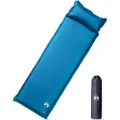 vidaXL Matelas de camping autogonflant oreiller 1 personne turquoise