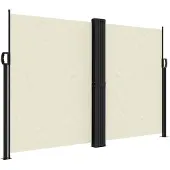 vidaXL Marquise latérale extensible Crème 160x1200 cm