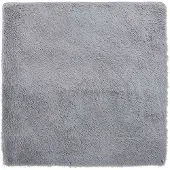 vidaXL Tapis shaggy à poils longs NAVARRA gris argenté 120x120 cm