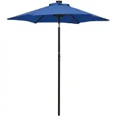vidaXL Parasol avec lumières LED bleu azur 200x211cm aluminium