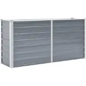 vidaXL Lit surélevé de jardin Acier galvanisé 160x40x77 cm Gris
