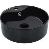 vidaXL -Waschbecken mit Landung 36x13 cm Keramikschwarz