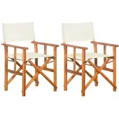 vidaXL Chaises de régie 2 pcs. Bois massif acacia