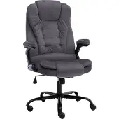 vidaXL Chaise de bureau gris foncé velours