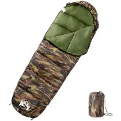 vidaXL Sac de couchage momie pour adultes camping 3 saisons