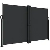 vidaXL Store latéral extensible noir 160x1000 cm