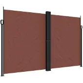 vidaXL Marquise latérale extensible brun 200x1000 cm