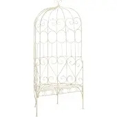 vidaXL Banc de jardin 95 cm fer antique blanc