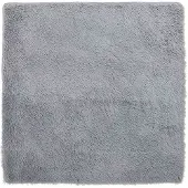 vidaXL Tapis shaggy à poils longs NAVARRA gris argenté 200x200 cm