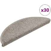 vidaXL Tapis d'escalier autocollants 30 pcs 56x17x3 cm argenté