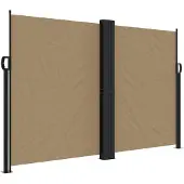 vidaXL Marquise latérale extensible Taupe 160x1200 cm