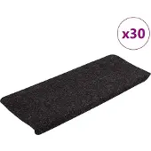 vidaXL Tapis d'escalier auto-adhésifs 30 pcs anthracite 65x24,5x3,5 cm