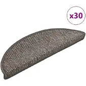 vidaXL Tapis d'escalier autocollants 30 pcs 56x17x3 cm marron beige