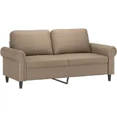 vidaXL Canapé 2 places cappuccino brun 140 cm similicuir