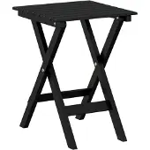 vidaXL Table d'appoint pliante noire en bois massif de peuplier