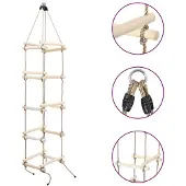 vidaXL Échelle de corde pour enfants 200 cm Bois