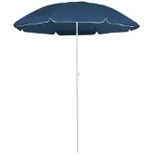 vidaXL Parasol avec mât en acier bleu 180 cm