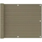 vidaXL Écran De Balcon Taupe 75x300 Cm Pehd