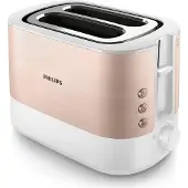 Philips Viva Collection HD2638/11, 2 disque(s), Or rose, Blanc, Métal, Plastique, 860 W, 220-240 V, 1050 W