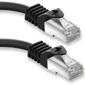 S-Impuls 50m de câble patch RJ45 avec câble brut CAT7 - S/FTP câble réseau LAN DSL noir