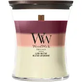 Woodwick Trilogy Lush Nectar bougie parfumée avec mèche en bois 275 g