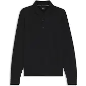 BOSS Polo en maille en laine mérinos