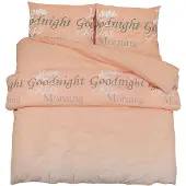 vidaXL Ensemble de literie rose 140x200 cm coton