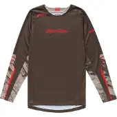 Troy Lee Designs Scout GP Pro Slab, maillot ,Marron Foncé/Gris/Rouge ,M