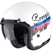 Scorpion Belfast Evo Adonis Blanc Rouge Bleu Casque Jet Taille XL