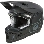 O'Neal 3SRS Solid Noir Mat Casque de Motocross Enfant Taille YM