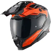 NEXX X.Wed3 Furka, casque d aventure ,Noir/Orange/Gris ,L