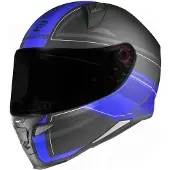 Bogotto FF110 Cinder Mat Noir Bleu Casque Intégral Taille XL