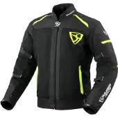 MUGENRACE Fuggire-A Veste textile pour moto, noir/jaune, 2XL