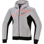 Alpinestars Sweat À Capuche Chrome Superairflow Black Mid Gray Red Fluo