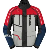 Spidi Veste textile imperméable 4 Season V3 H2Out, couleur : bleu/rouge/bleu, taille L