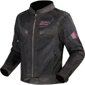 LS2 Helmets Veste de moto en textile LS2 Garda Air pour femme, noir/rose, M