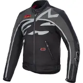 Alpinestars Axton blouson textile moto hydrofuge, noir/anthracite/rouge, 4XL