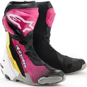 Alpinestars Supertech R, bottes ,Noir/Fuchsia/Blanc/Jaune ,40 EU