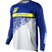 Shot Race Gear Devo Roll Long Sleeve Jersey Bleu M Homme