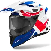 Airoh Commander 2 Reveal Casque Adventure Blanc/Bleu/Rouge/Noir L unisex