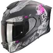 Scorpion EXO-530 Air Hadji, casque intégral ,Mat Noir/Gris/Fuchsia ,M