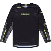 Troy Lee Designs Scout GP Pro Slab, maillot ,Noir/Gris/Jaune Néon ,L