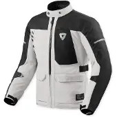 REV'IT! Veste textile imperméable Revit Convergent H2O pour moto, argent/noir, taille M