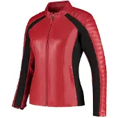 Rusty Stitches Donna Blouson en cuir de moto pour femmes