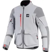 Alpinestars Veste de moto textile imperméable Maxdura Drystar XF, gris/gris clair, 4XL